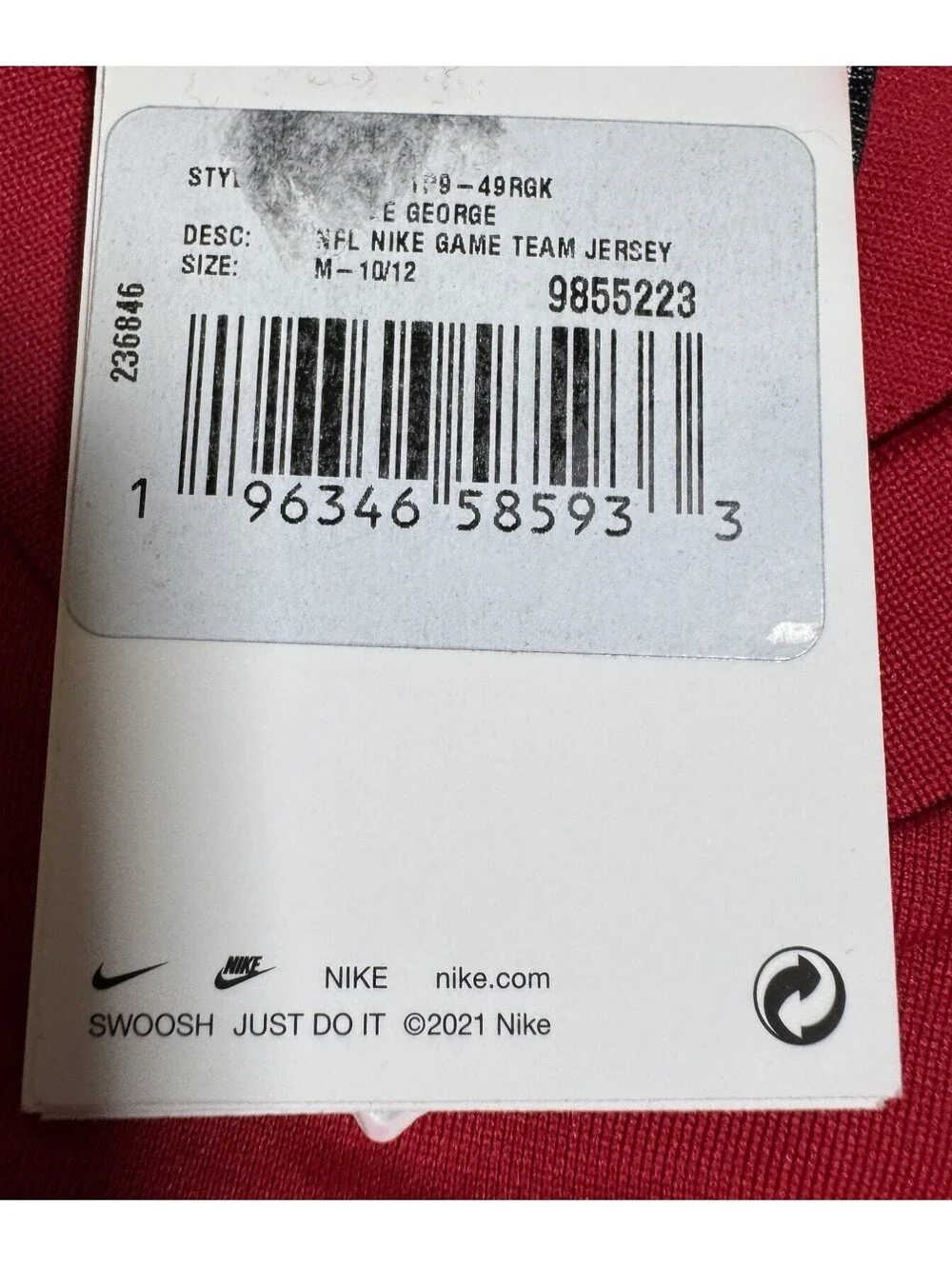 Nike George Kittle San Francisco 49ers Red Jersey Youth M NEW NWT